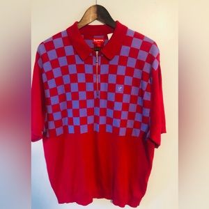 Supreme checkerboard zip